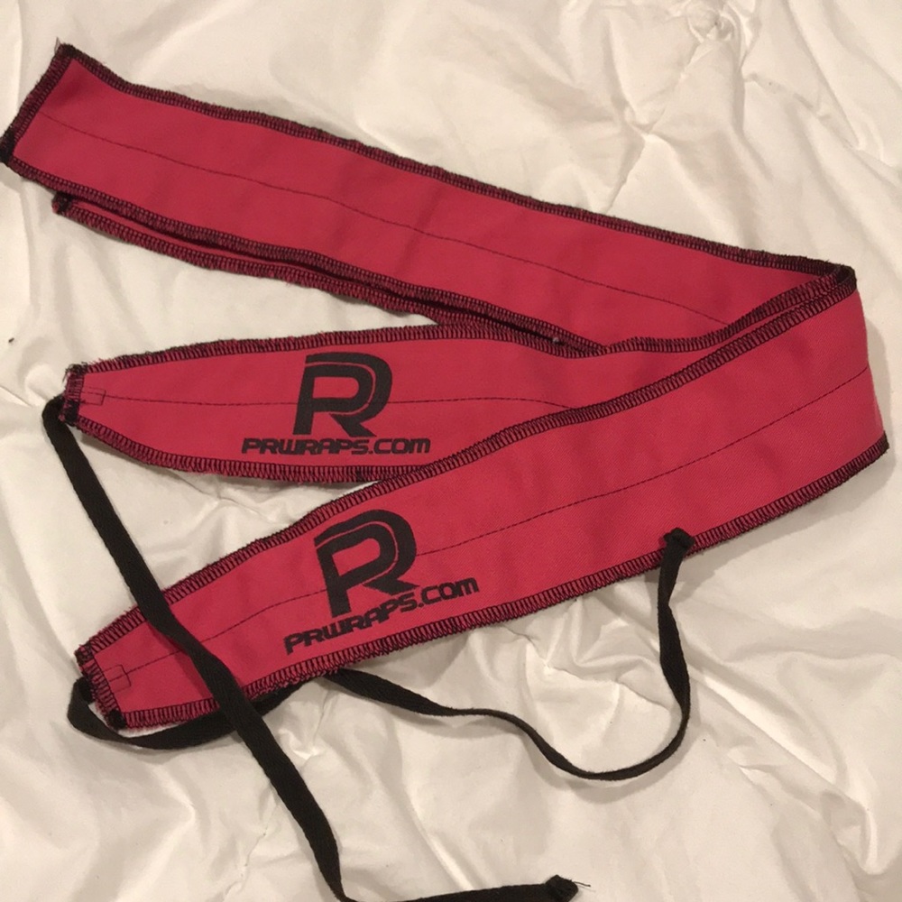 Pink wrist wraps